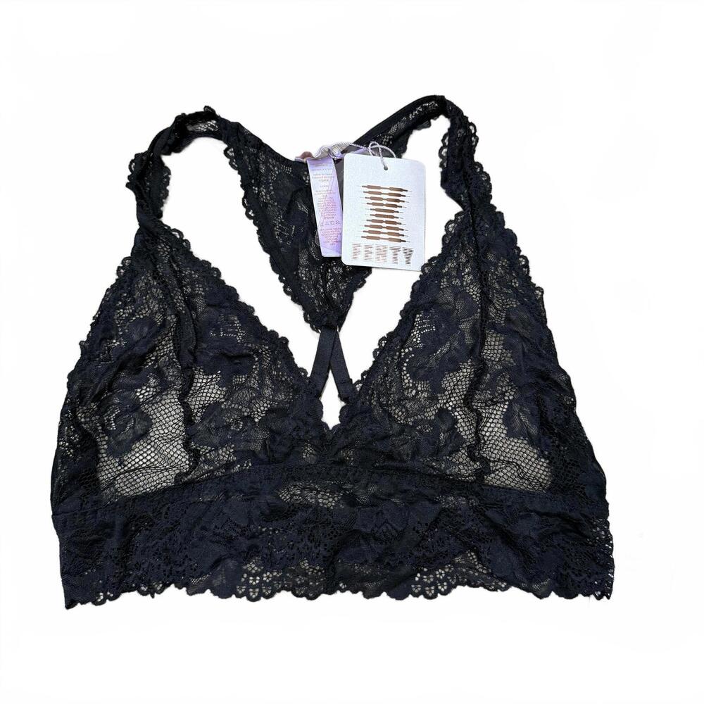 Savage X Fenty Black Lace Bralette - Large